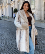 Hochwertiger Pelzmantel Luxe Creme