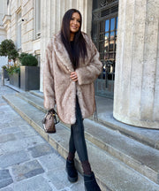 Linn Fur Jacket – Beige