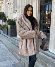 Linn Fur Jacket – Beige