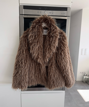 Sophie Fur Jacket – Brown