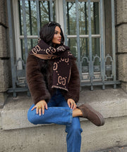 Amara Fur Jacket – Dark Brown