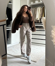 Amara Fur Jacket – Dark Brown