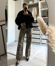 Amara Fur Jacket – Black