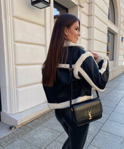 Andra Fur Jacket – Black and White