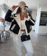 Andra Fur Jacket – Black and White