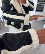 Andra Fur Jacket – Black and White