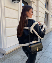 Andra Fur Jacket – Black and White