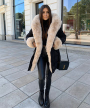 Aria Jacket – Black and Beige