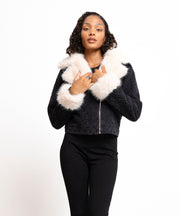 Lumaia Jacket with Fur – Dark Gray