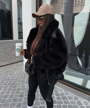 Xena Fur Jacket – Black