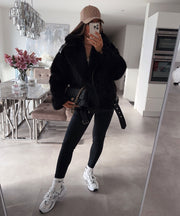 Xena Fur Jacket – Black
