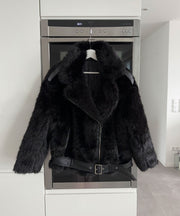 Xena Fur Jacket – Black