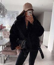 Xena Fur Jacket – Black