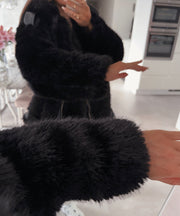 Xena Fur Jacket – Black