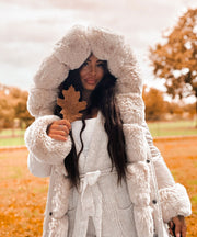 Glamour Fur Jacket – Beige