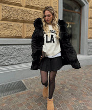 Glamour Fur Jacket – Black