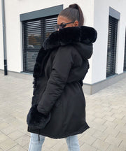 Glamour Fur Jacket – Black