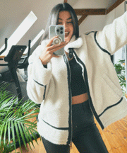 Snow Teddy Fur Jacket – Cream White
