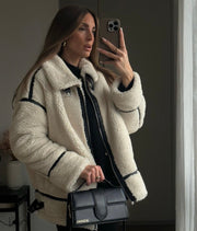 Snow Teddy Fur Jacket – Cream White