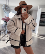 Snow Teddy Fur Jacket – Cream White