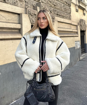 Snow Teddy Fur Jacket – Cream White