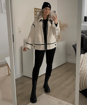 Snow Teddy Fur Jacket – Cream White