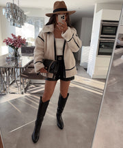 Snow Teddy Fur Jacket – Cream White