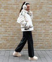 Snow Teddy Fur Jacket – Cream White