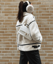 Snow Teddy Fur Jacket – Cream White