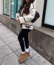 Snow Teddy Fur Jacket – Cream White