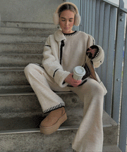 Snow Teddy Fur Jacket – Cream White