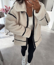 Snow Teddy Fur Jacket – Cream White
