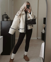 Snow Teddy Fur Jacket – Cream White