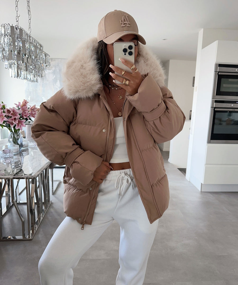 Nia Winter Jacket – Camel