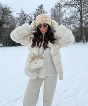 Berenice Fur Jacket – White