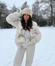 Berenice Fur Jacket – White