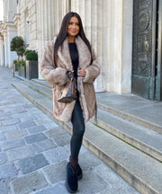 Linn Fur Jacket – Beige