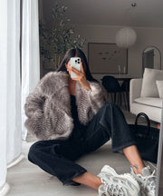 Klara Fur Jacket – Gray