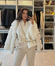 Berenice Fur Jacket – White