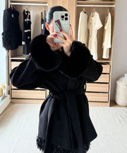 Loona Jacket with Fur Details – Black
