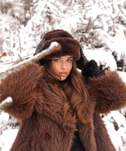 Romina Fur Jacket – Dark Brown