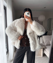 Romina Fur Jacket – White