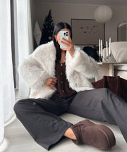Romina Fur Jacket – White
