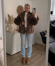 Sophie Fur Jacket – Brown