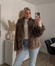 Sophie Fur Jacket – Brown