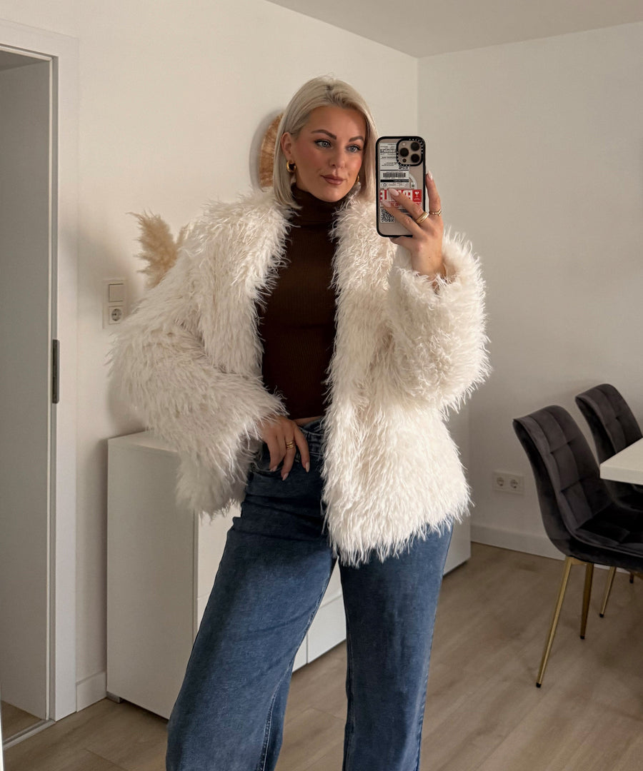 Sophie Fur Jacket – White