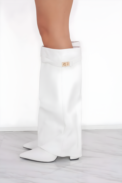 Lucia Voss Leather White Boots