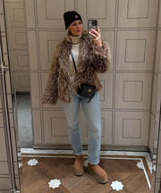 Sophie Fur Jacket – Brown