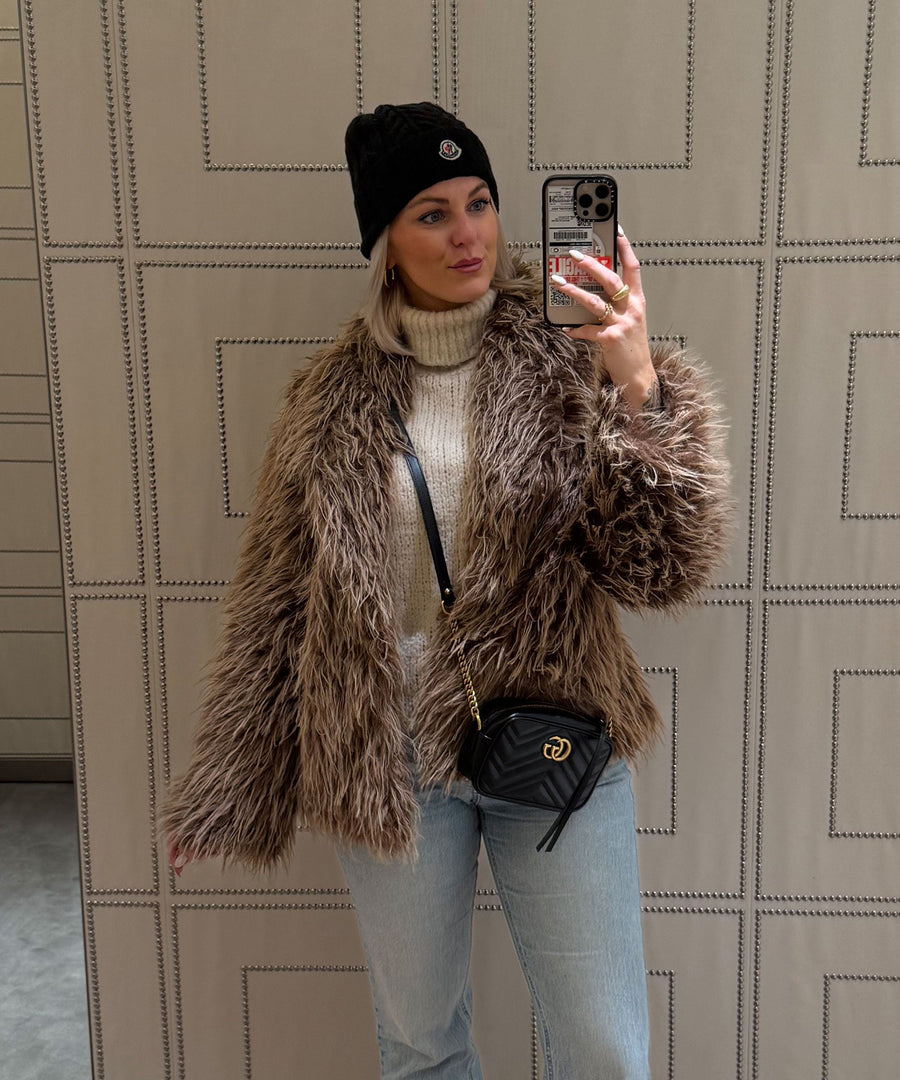 Sophie Fur Jacket – Brown
