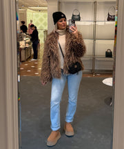 Sophie Fur Jacket – Brown